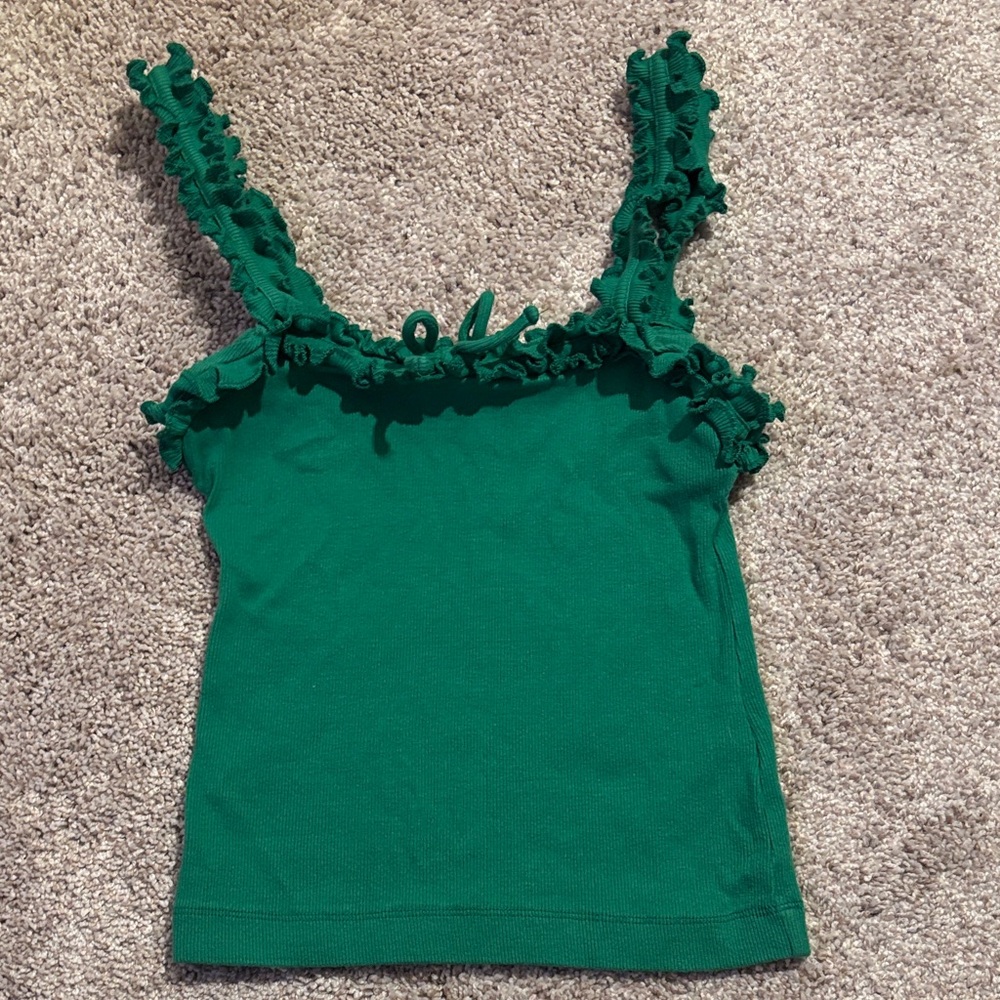 Maeve Emerald Ruffled Camisole